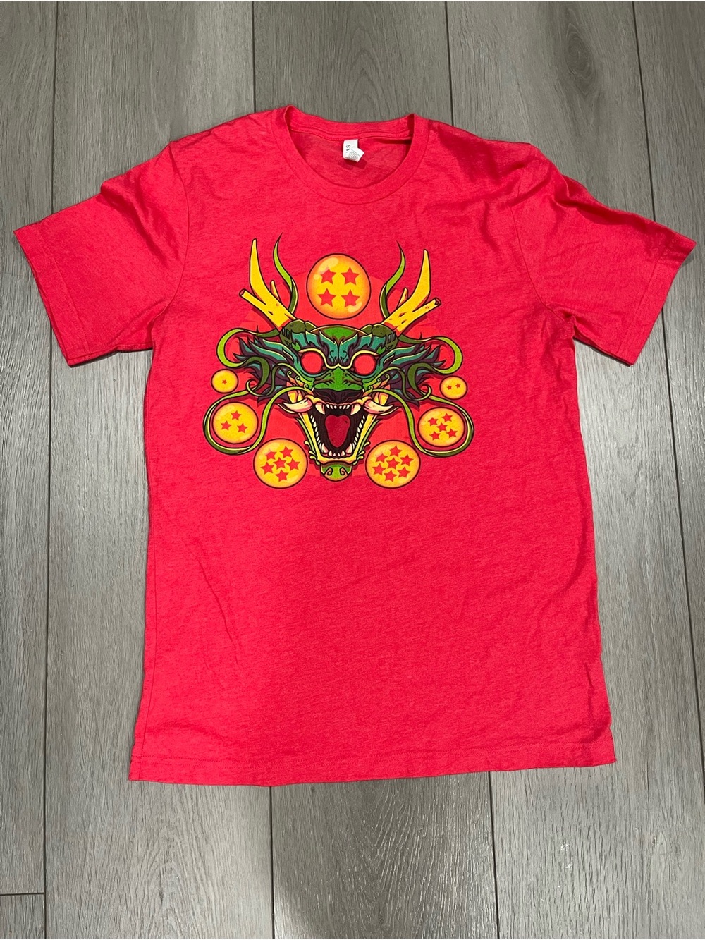 Dragon Ball Z Shenron Inspired Graphic Tee in Bright Red TShirt - Picture 1 of 3